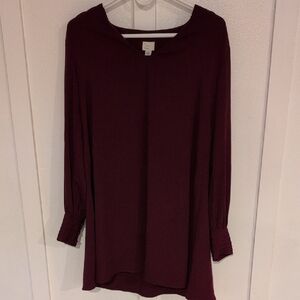 a new day Burgundy Long Sleeve Dress